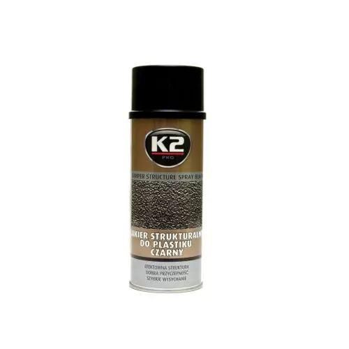 Spray vopsea structurată K2 PRO negru 400 ml pentru plastic și metal Transport gratuit