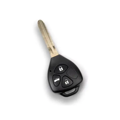 Carcasa cheie telecomanda compatibila Toyota, 3 butoane, cu lamela metalica – Cod 1018 Retur ușor