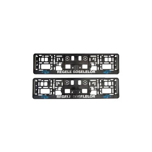 Set 2 suporți număr înmatriculare 3D Regele Șoselelor, finisaj cromat Disponibil imediat