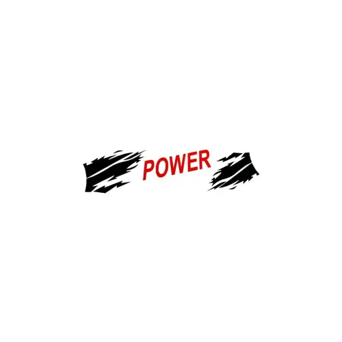 Super ofertă Abțibild auto Power roșu 20x6 cm, autoadeziv pentru caroserie și geam
