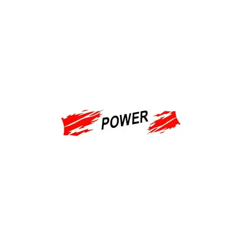 Doar azi Abțibild auto decorativ Power negru 20 x 6 cm, autoadeziv (Cod AN13)
