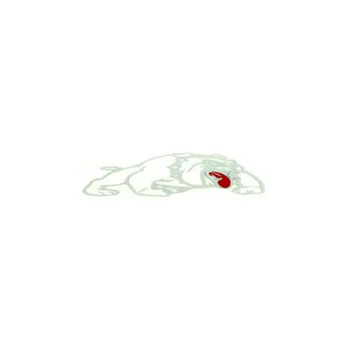 Abtibild auto Bulldog alb reflectorizant, 20 x 5,5 cm, autoadeziv (AN12) Ofertă limitată