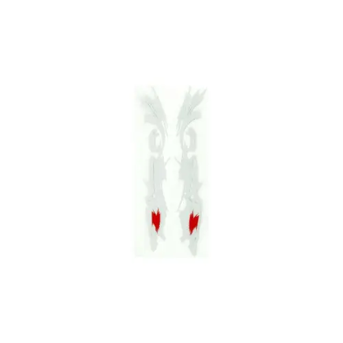 Set abțibilduri Dragon alb reflectorizant 22 x 4 cm, folie cu 2 bucăți Retur ușor