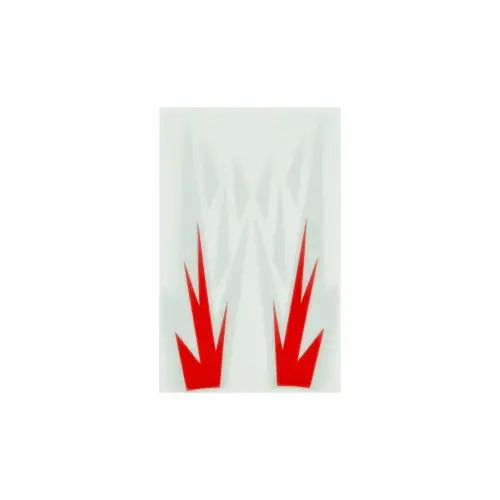 Set 2 abtibilduri auto reflectorizante alb-roșu, dungi 22x5 cm (AN15) Calitate înaltă