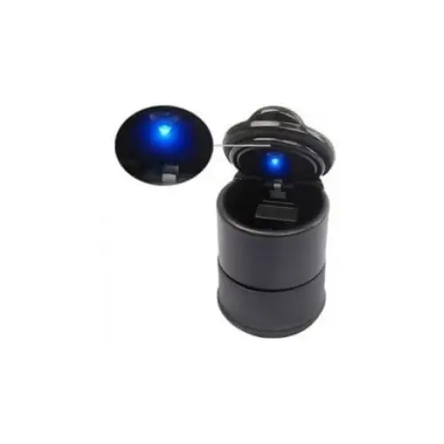Scrumieră auto universală cu LED albastru, pentru suport de pahar (Cod 4S) Retur ușor