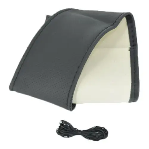 Husă volan auto din imitație de piele, XXL 45 cm, lățime 11,5 cm, negru Plată securizată