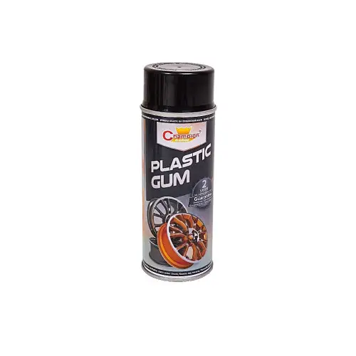 Spray vopsea cauciucată negru semi-lucios Champion, profesional, 400 ml RAL 9005 Premium