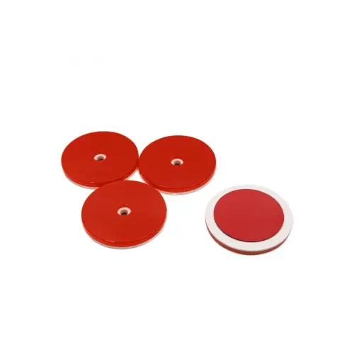 Cel mai vândut Set 4 reflectoare auto rotunde roșii 61x6 mm, universale (Cod 9032)