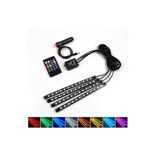 Preferatul clienților Kit interior LED RGB 12 SMD, 4 benzi 22 cm cu telecomandă (BO1222RGB)