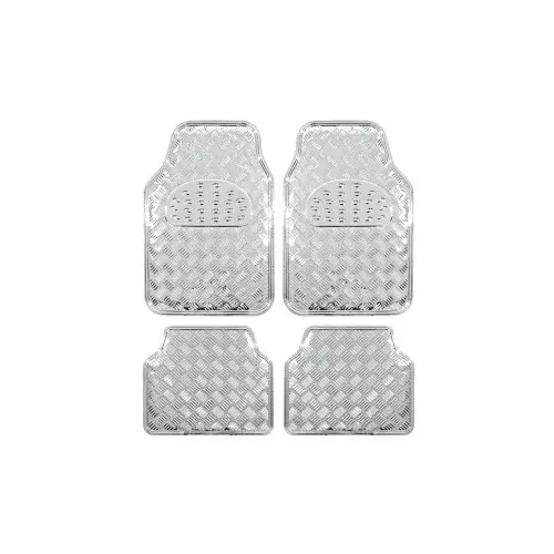 Set covoare auto universale din aluminiu argintiu pentru interior, 4 piese SR-L002 Nu rata
