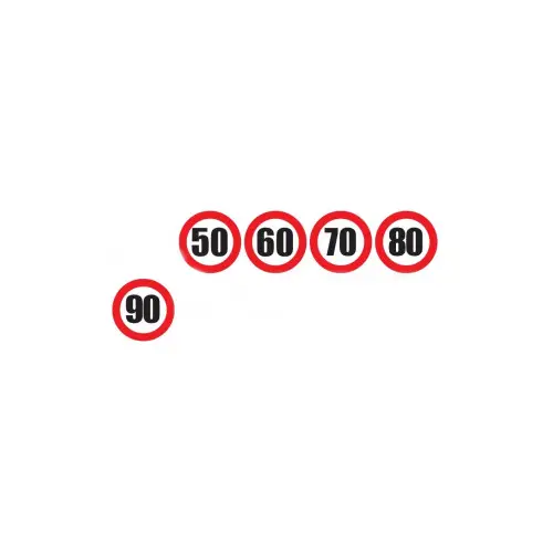 Comandă acum Abțibild reflectorizant limită de viteză pentru camion, rotund 18,8 cm (50–100 km/h)