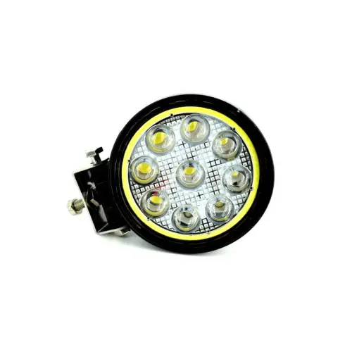 Proiector LED auto 27W cu Angel Eyes, Spot 30° 12–24V, 2200 lm, IP67 (LW015) Transport gratuit
