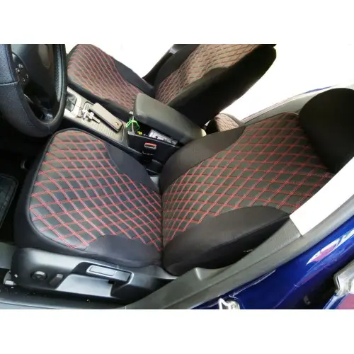 Lichidare de stoc Set huse scaune auto pentru Dacia Logan II 2013-2019, model romb, nefractionat