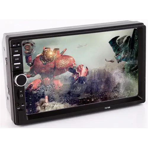 Player auto 2DIN slim 7 inch touchscreen cu MirrorLink, Bluetooth si USB (7018B) Bestseller