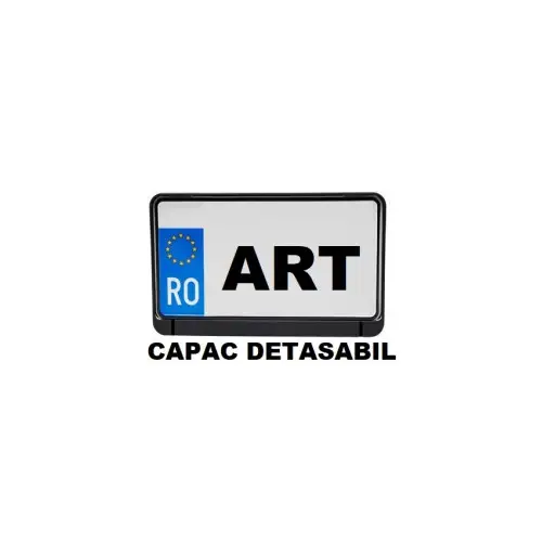 Suport numar inmatriculare Jeep 35x22 cm, cu capac detasabil, negru Preț mic