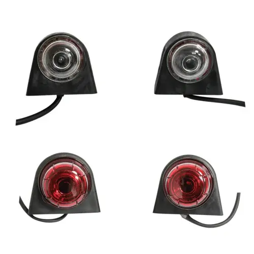 Reducere extra Lampă gabarit laterală cu LED roșu-alb 24V, omologare E4 (BK69052)