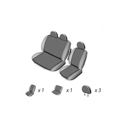 Reduceri Set huse scaun auto universale BVS 2+1 fata, nuante de gri (6 piese) B-21A