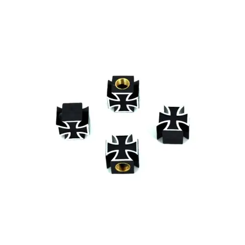 Set 4 capace valve auto tip cruce, negru/alb, ABS rezistent la coroziune (QMZ-27) Vezi acum