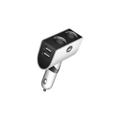 Cumpără online Încărcător auto 2xUSB 3.1A cu 2 prize brichetă, 12V/24V, universal (OEM)