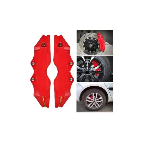 Set 2 capace ornament etrier frana rosii, marime L (CP-1) din plastic rezistent Transport gratuit