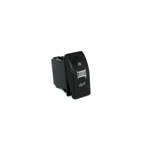Intrerupator tip rocker J09 IN/OUT cu martor luminos, 12V/24V, 5 pini Cel mai vândut