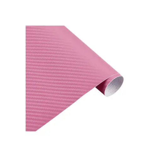Folie carbon 3D roz autocolantă 1,27 x 1 m, textură fibră de carbon Preț redus