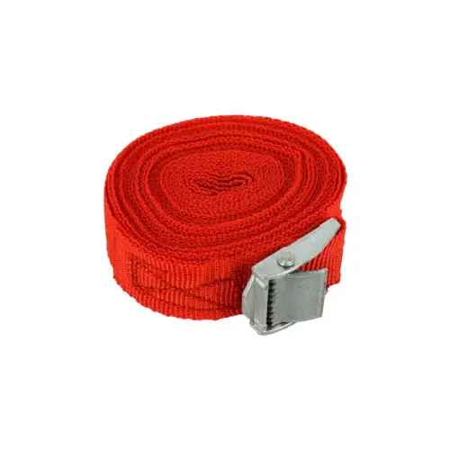 Reducere de preț Chingă pentru bagaje 5 m x 2,5 cm cu cataramă metalică, roșie (TD15B)