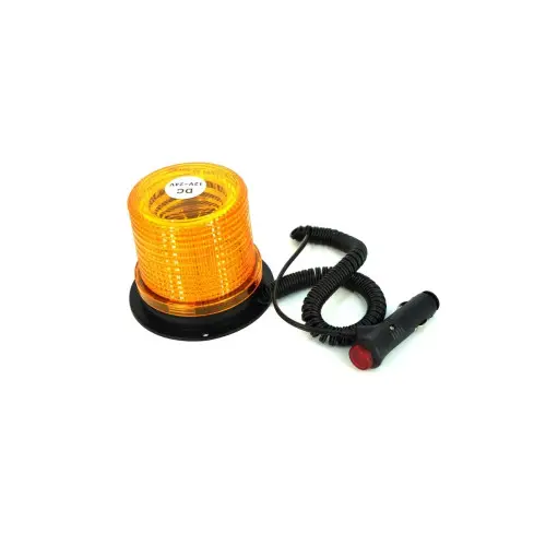 Girofar LED portocaliu omologat UE, 30 SMD, IP65, 12–24V, cu talpa magnetica Plată sigură