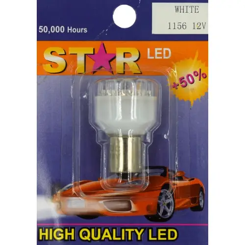Plată securizată Set 2 becuri LED BA15S 1156, 12V, 12 LED, lumină galbenă (1 fază)