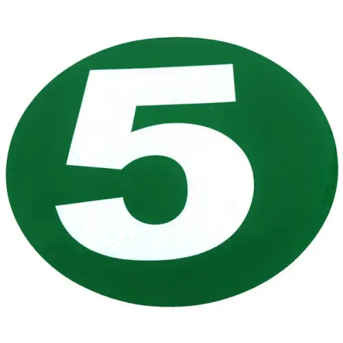 Abțibild normă de poluare Euro 5, rotund verde, diametru 22 cm Preț promoțional