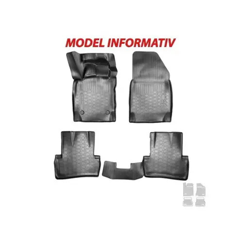 Preferatul clienților Covorașe auto cauciuc tip tăviță pentru Audi A4 B8/A5 B8 2007–2016, set 4 buc