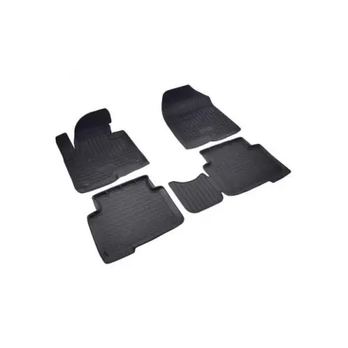 Retur gratuit Set covorașe cauciuc tip tăviță pentru Hyundai Santa Fe IV (2018+), negru