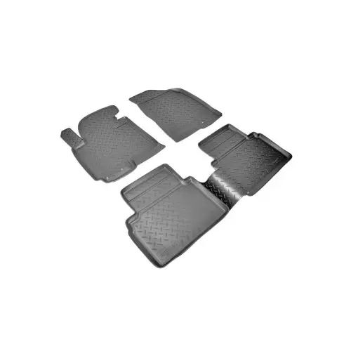 Plată securizată Set covoare cauciuc tip tavita pentru Hyundai ix35 2010-2015, 4 piese, negru