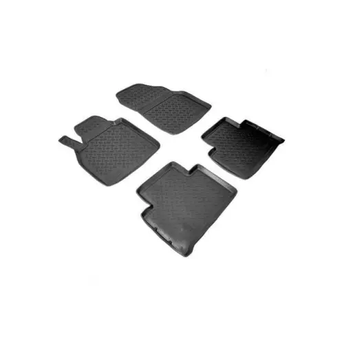Set covorașe auto din cauciuc tip tăviță pentru Renault Grand Scenic II (2003–2009), negru Premium