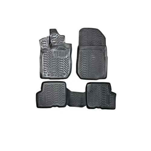 Reducere extra Set covorașe auto cauciuc tip tăviță pentru Dacia Logan 2006-2014, 4 buc