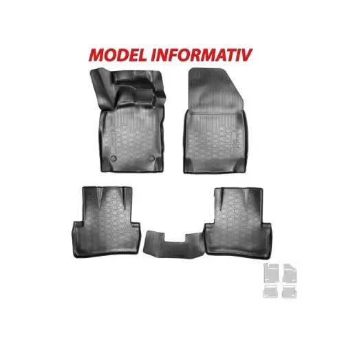 Covorașe auto cauciuc tip tăviță pentru Seat Leon 1999-2005, set 4 buc Doar azi