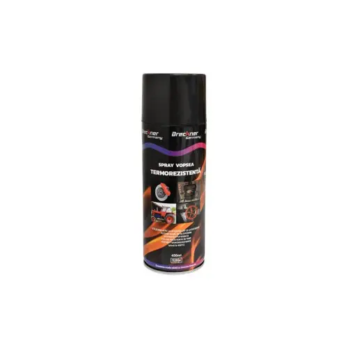 Livrare expres Spray vopsea negru termorezistent pentru etriere, 450 ml, rezistență 400°C