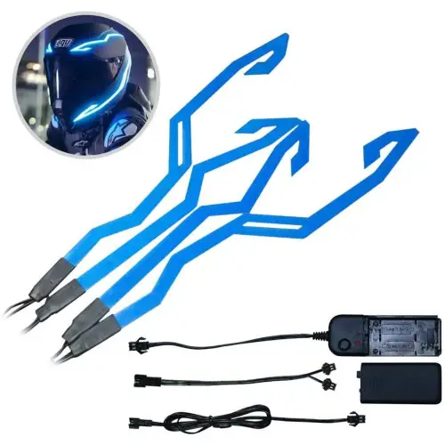 Kit lumini bandă LED pentru cască cu telecomandă, set 4 buc (JUQ02) Nu rata