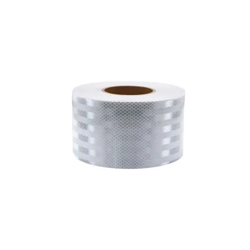 Reducere de preț Bandă reflectorizantă albă tip fagure 10 cm x 25 m, rolă pentru semnalizare