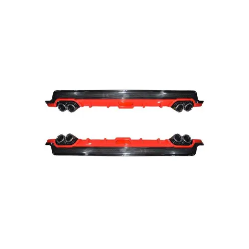 Discount Difuzor bara spate universal 130 cm ABS negru/rosu, ornament sport OEM