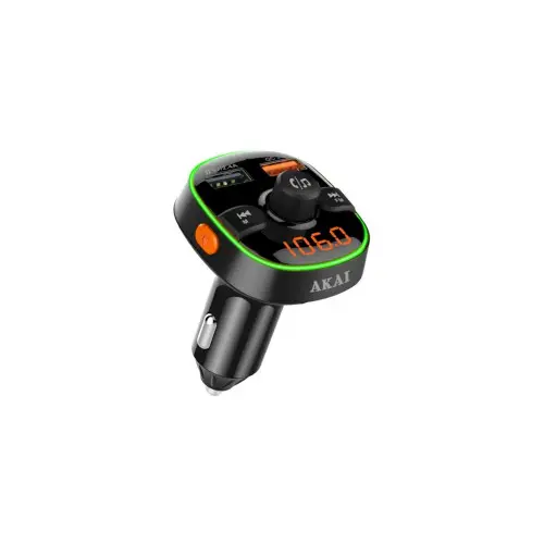 Premium Modulator FM auto Akai cu Bluetooth, USB, hands-free și încărcare rapidă QC3.0
