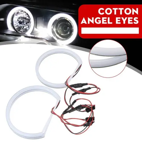 Set Angel Eyes LED Cotton pentru BMW E90 fără lupă, lumină albă, 12V (H-COT-W03) Ultima șansă