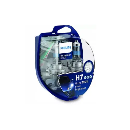Set 2 becuri auto Philips H7 RacingVision GT200 +200% lumina, 12V 55W Cumpărături sigure