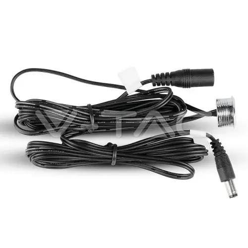 Comutator touch cu dimmer LED 12V, argintiu, cu cablu negru (COD 3341) Ultima șansă