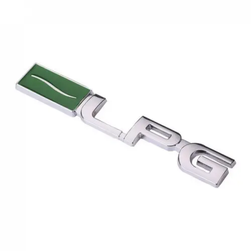 Ieftin Emblemă auto decorativă LPG1 OEM, finisaj crom și insert verde