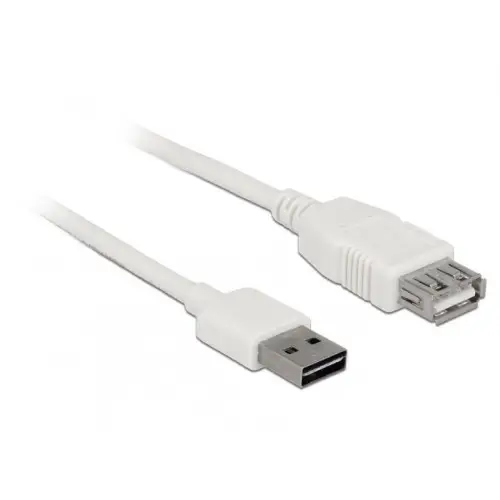 Preț promoțional Cablu prelungitor USB 2.0 1,8 m MIV, alb, USB-A tata la USB-A mama