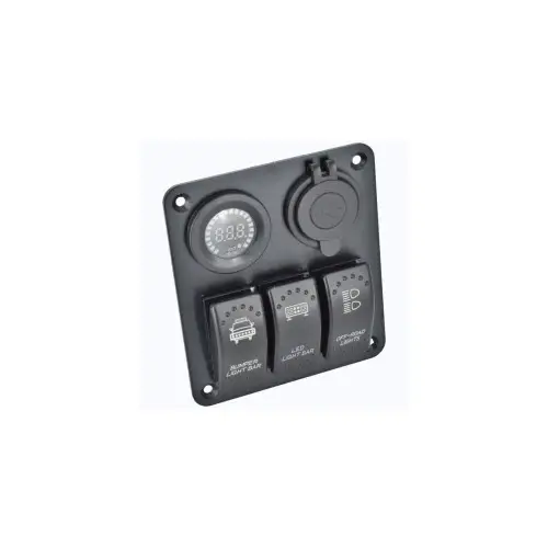 Expediere rapidă Panou de control 12V cu voltmetru, 3 intrerupatoare si 2 porturi USB (SP04/SPA16)