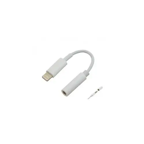 Adaptor Lightning la jack 3.5 mm pentru căști iPhone, 10 cm (OEM) Plată sigură