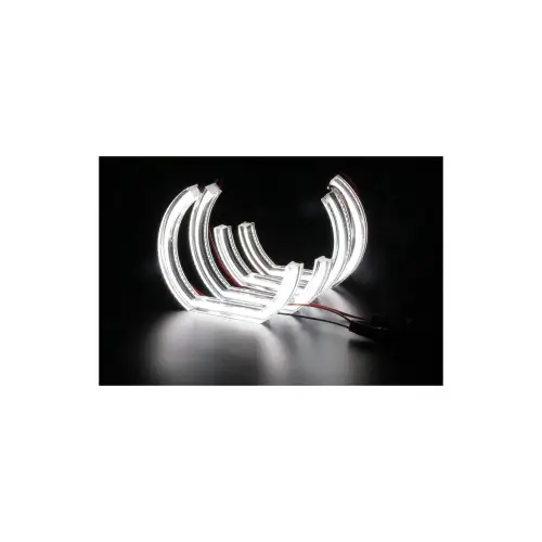 Set Angel Eyes LED alb pentru BMW Seria 3 F30/F31 și Seria 5 F10 halogen, 12V (6122-C1) Nu rata