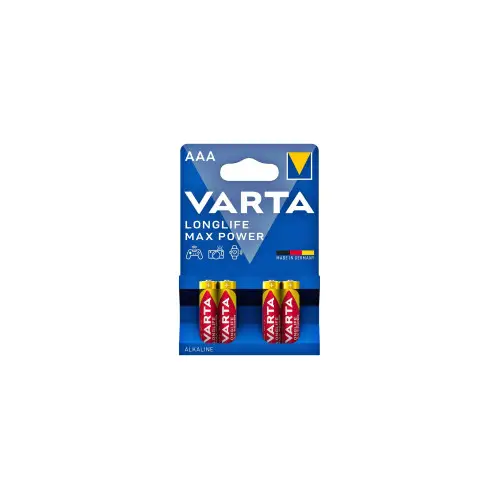 Expediere rapidă Set 4 baterii alcaline Varta LongLife Max Power AAA R3 1.5V